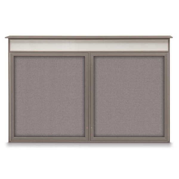 United Visual Products Open Faced Traditional Corkboard, 96x48" UV647A-SATIN-CORK - main